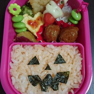 年少さんのキャラ弁☆ハロウィンジャックオランタン